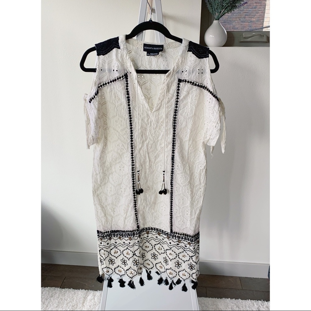 Anthropology embroidered dress